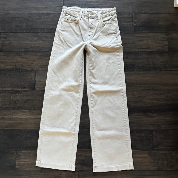 L'AGENCE High-Waisted Wide Leg Taupe Jeans Sz 27 NEW!! - Picture 1 of 4